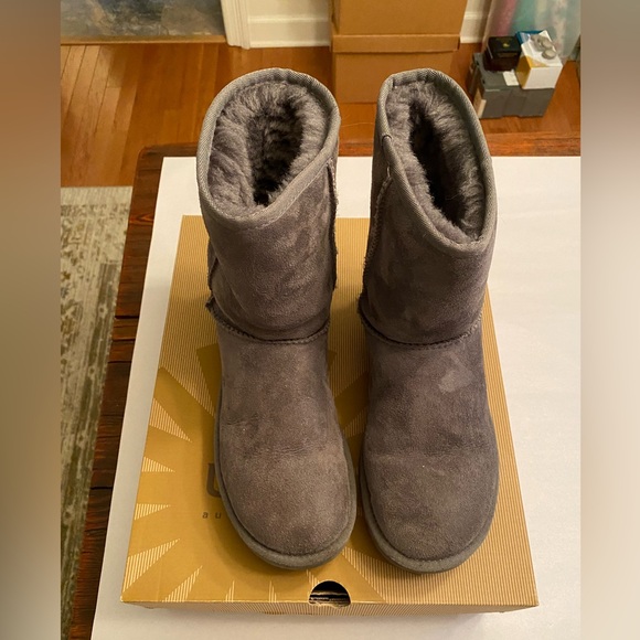 Ugg Gray Suede Fur-Lined Boots - Picture 1 of 6